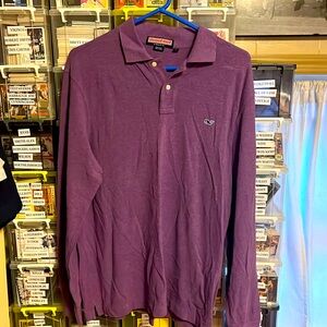 Vineyard Vines Men’s M Plum Long Sleeve Polo Shirt